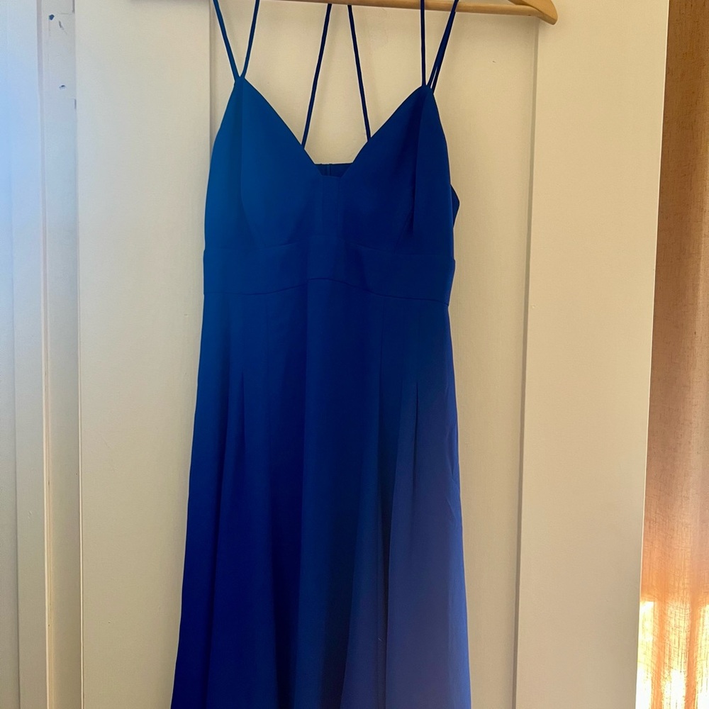 Express Royal Blue Strappy Dress